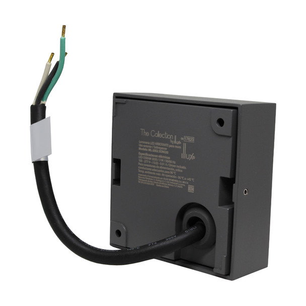 Illux Luminaria Led Arbotante De Sobreponer En Muro Gris 3 W 100-277 V~ 3 000 K ML-2002.SORG30