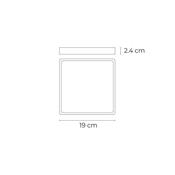 Illux Lámpara LED Frame Cuadrada de Sobreponer en Techo 18 W 100-277 V~ Ajustable 3 000 K - 4 000 K - 6 000 K TL-2816.MTC