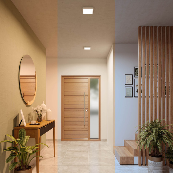 Illux Lámpara LED Frame Cuadrada de Sobreponer en Techo 18 W 100-277 V~ Ajustable 3 000 K - 4 000 K - 6 000 K TL-2816.MTC