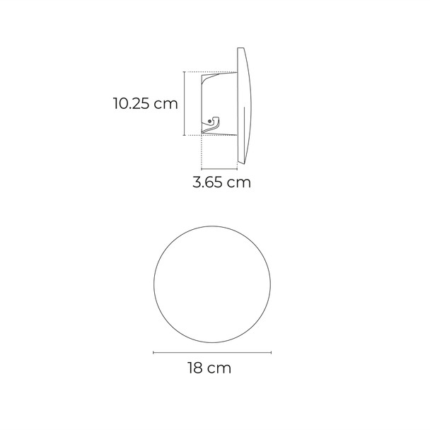 Illux Lámpara LED Costa Line Halo De Sobreponer En Muro 12 W 100-277 V ~ 2 200 K - 2 600 K - 3 000 K ML-9912.MTC