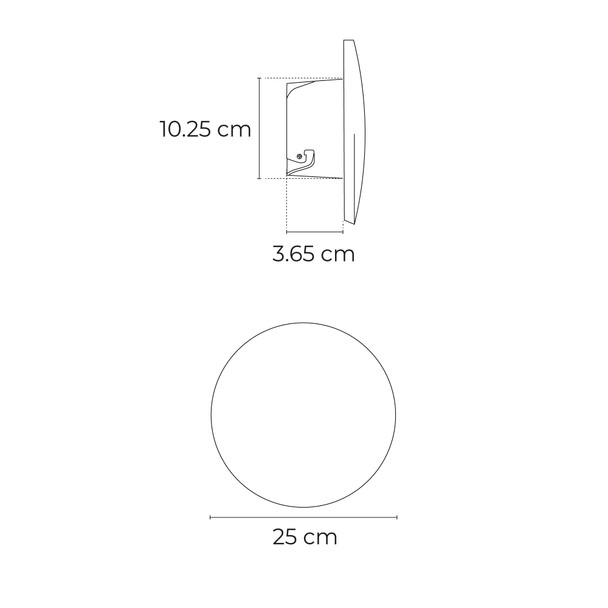 Illux Lámpara LED Costa Line Halo De Sobreponer En Muro 18 W 100-277 V ~ 2 200 K - 2 600 K - 3 000 K ML-9918.MTC