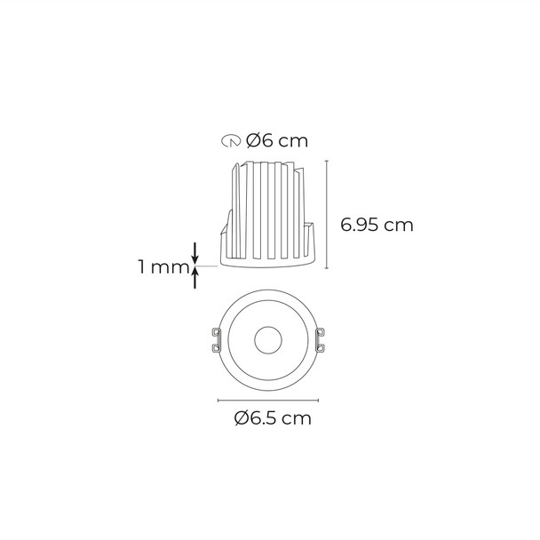 The Collection Lámpara DARKLIGHT para Empotrar en Techo TL-3006