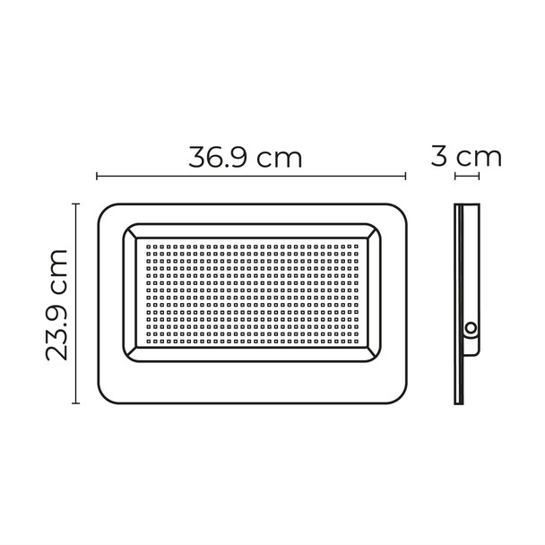 Illux Reflector LED Tritone de Sobreponer Negro 200 W 100-277 V~ Ajustable 3 000 K - 4 000 K - 6 500 K 22 000 - 24 000 Lm RL-36200.NMTC