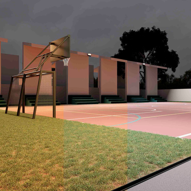 Illux Reflector LED Tritone de Sobreponer Negro 400 W 100-277 V~ Ajustable 3 000 K - 4 000 K - 6 500 K 44 000 - 48 000 Lm RL-36400.NMTC