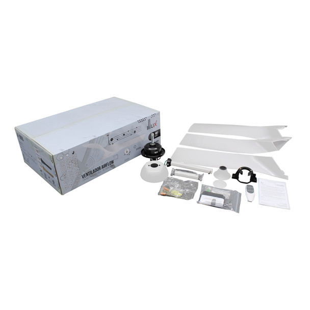 Illux Ventilador AIRFLOW de Sobreponer en Techo 52" 35 W 6 Velocidades con Control Remoto