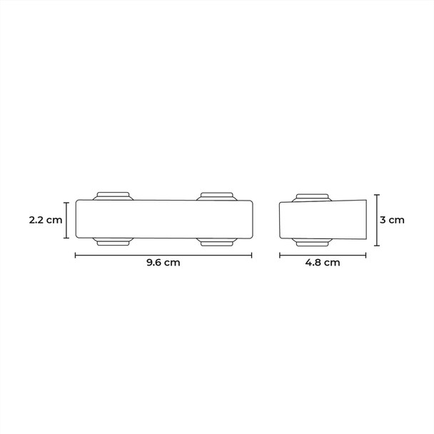 Illux Lámpara LED Costa Line Arcus Ii De Sobreponer En Muro Negro 4 W 100-277 V ~ 3 000 K ML-9920.N30