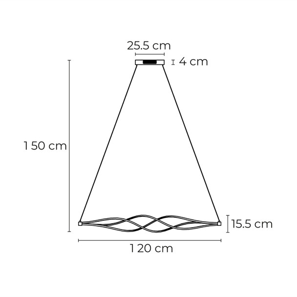 Dekor Lámpara LED de Suspender en Techo Satinado 30 W 120 V~ Mtc 2 700 K - 3 000 K - 4 000 K DL-2430.SMTC