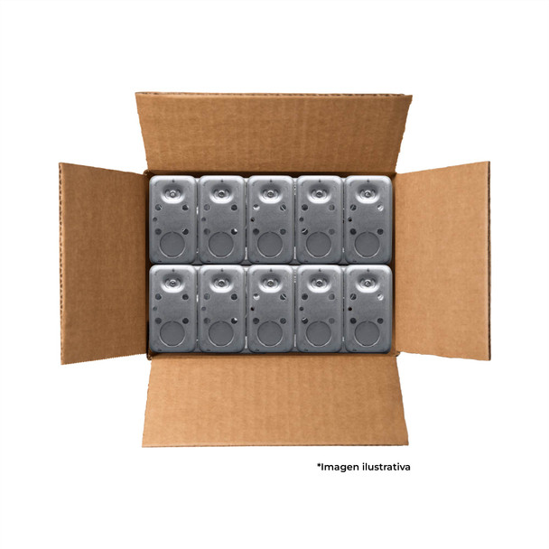 Con-X Paquete 50 Cajas Eléctricas de Conexión Rectangulares 4x2 con Salida de 3/4 para Interruptor, Contacto y Receptáculo 700-04E34x50
