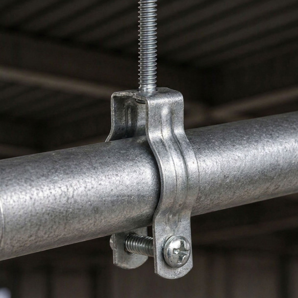 Con-X Paquete 100 Abrazaderas Tipo O para Tubo Conduit 1 Pulgada Pared Delgada Acero 100-AOC100x100