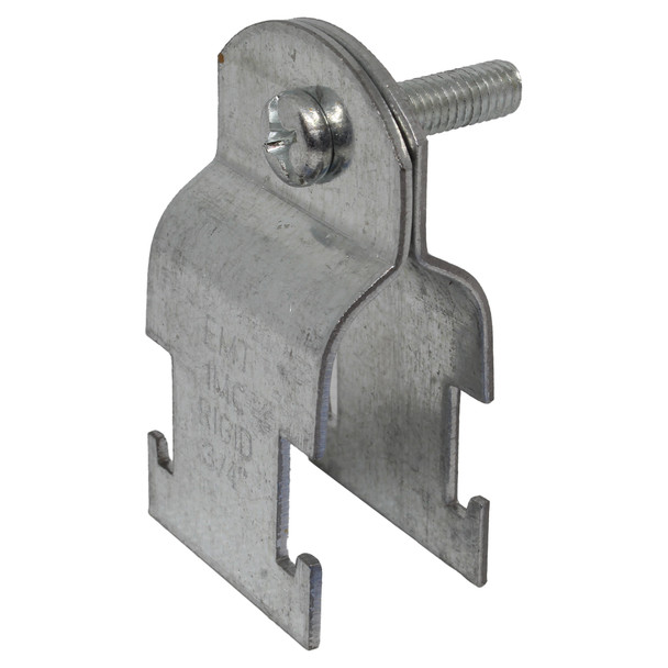 Con-X Paquete de 100 Abrazaderas Unicanal para Tubo Conduit de 3/4 Pulgada, Soporte de Acero C.14 para Perfil Unicanal 100-AUNP034x100