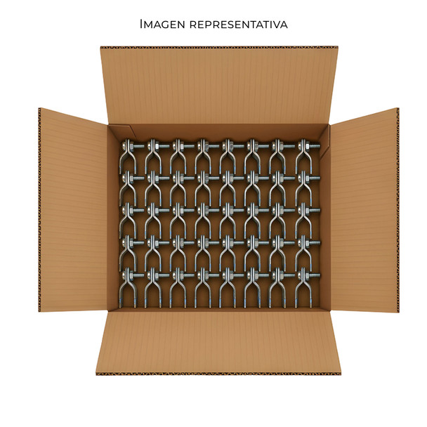 Con-X Paquete de 100 Abrazaderas Unicanal para Tubo Conduit de 3/4 Pulgada, Soporte de Acero C.14 para Perfil Unicanal 100-AUNP034x100