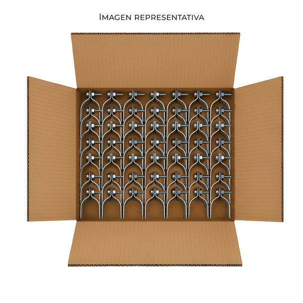 Con-X Paquete de 100 Abrazaderas Unicanal para Tubo Conduit de 1 1/2 Pulgadas, Soporte de Acero C.14 para Riel Unicanal 100-AUNP112x100