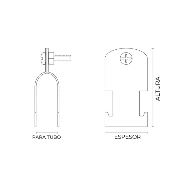 Con-X Paquete de 100 Abrazaderas Unicanal para Tubo Conduit de 1 1/4 Pulgadas, Soporte de Acero C.14 para Perfil Unicanal 100-AUNP114x100