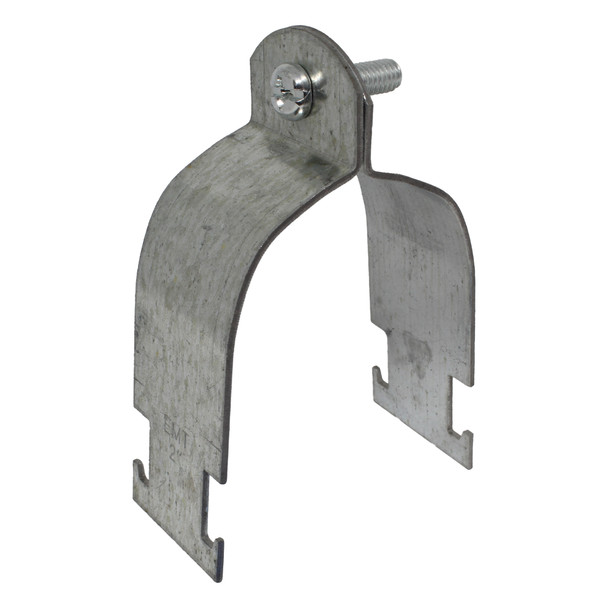 Con-X Paquete de 100 Abrazaderas Unicanal para Tubo Conduit de 2 Pulgadas, Soporte de Acero C.14 para Riel Unicanal 100-AUNP200x100