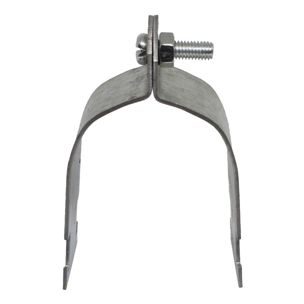 Con-X Paquete de 100 Abrazaderas Unicanal para Tubo Conduit de 2 Pulgadas, Soporte de Acero C.14 para Riel Unicanal 100-AUNP200x100