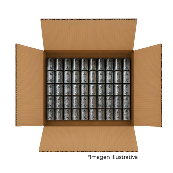 Con-X Paquete 400 Coples Americanos de Zinc 1/2 Pulgada para Tubo Conduit de Pared Delgada 100-COPZ012x400