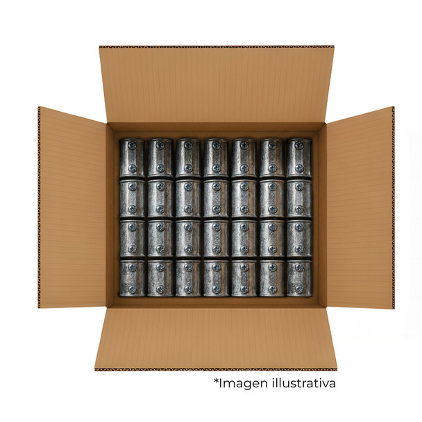Con-X Paquete 200 Coples Americanos de Zinc 1 Pulgada para Tubo Conduit de Pared Delgada 100-COPZ100x200