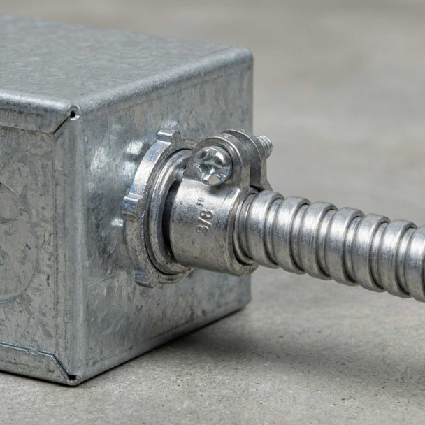 Con-X Paquete 200 Pzas Conector Recto para Tubo Flexible 3/8" Zinc 100-CRTF038x200