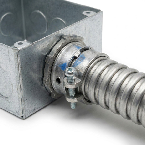 Con-X Paquete 56 Pzas Conector Recto para Tubo Flexible 1 1/2" Zinc 100-CRTF112x56