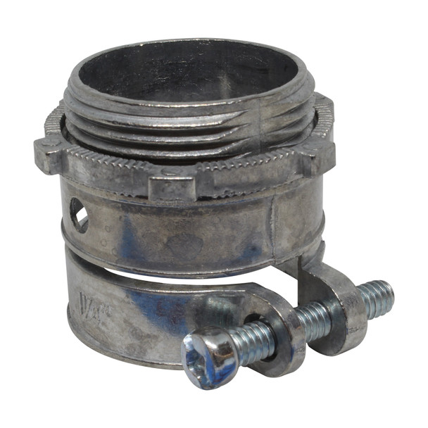 Con-X Paquete 48 Pzas Conector Recto para Tubo Flexible 1 1/4" Zinc 100-CRTF114x48