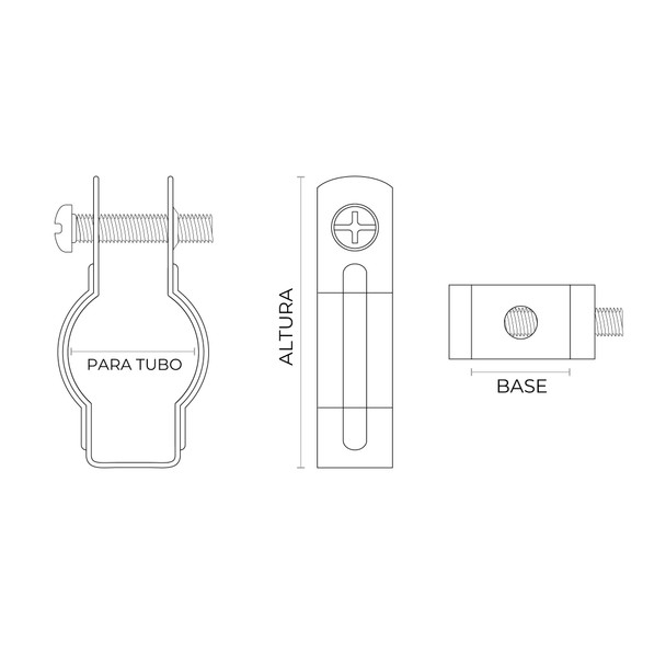 Con-X Paquete de 100 Abrazaderas Tipo O Conduit Pared Gruesa 1/2" Sujeción Tubo Acero 500-AOCG050x100