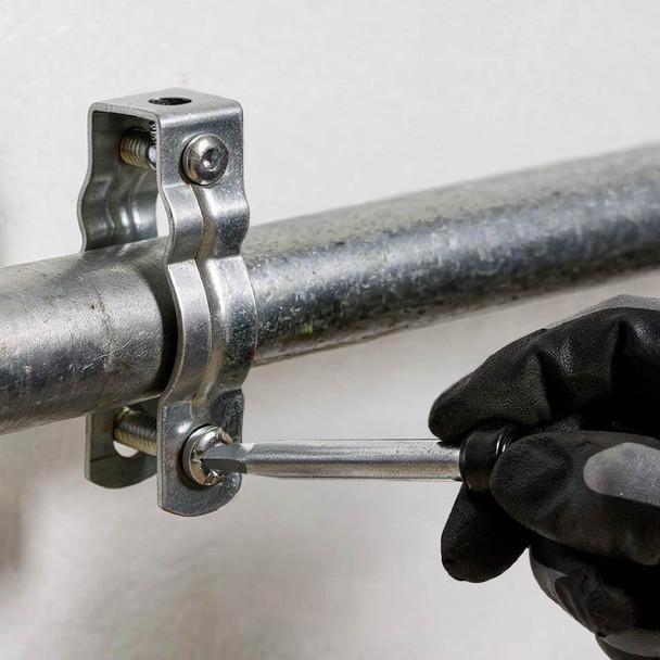 Con-X Paquete de 100 Abrazaderas Tipo O Conduit Pared Gruesa 3/4" Sujeción Tubo Acero 500-AOCG075x100