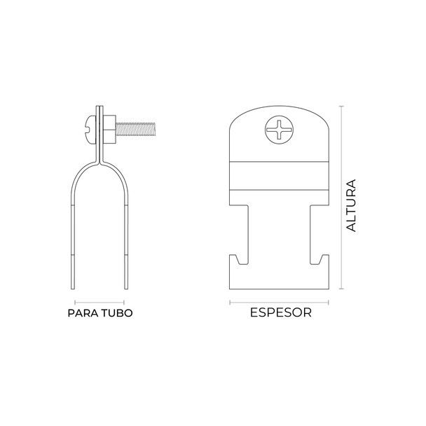 Con-X Paquete 100 Abrazadera para Tubo Conduit 2 Pulg 500-AUNPG200x100