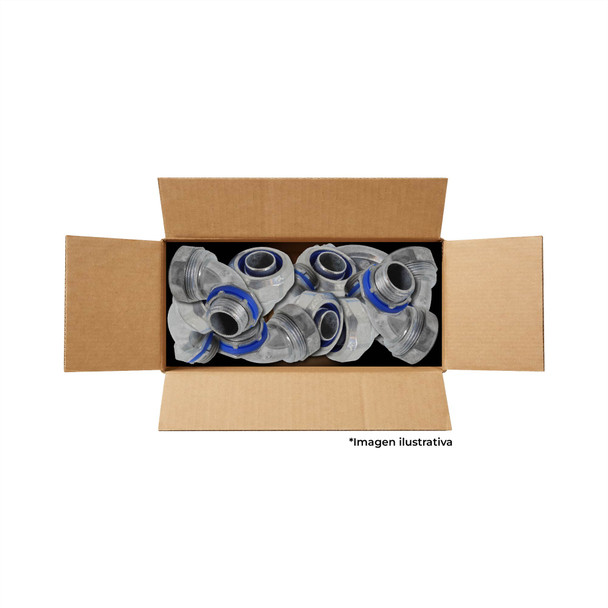 Con-X Paquete 10 Conectores Curvos 90° Tubo Flexible 2 1/2 pulg 200-CCTL212x10