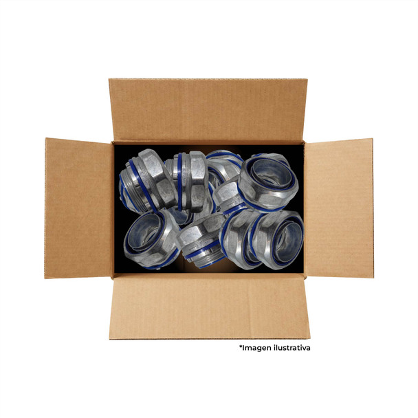 Con-X Paquete 10 Conectores Rectos para Tubo Liquidtight 4 Pulgadas Sello de Hule 200-CRTL400x10