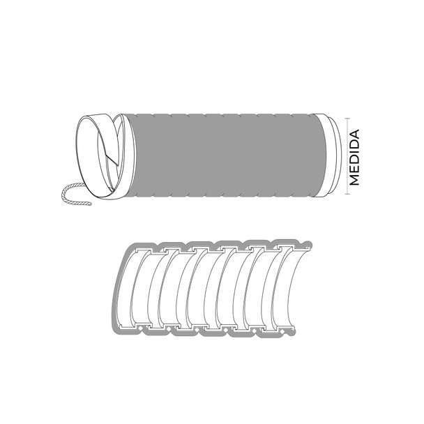 Con-X Tubo Flexible Liquidtight Tipo SLFS 1 1/2 pulg Acero Galvanizado PVC UV Paquete 30 m 200-TFL112x30