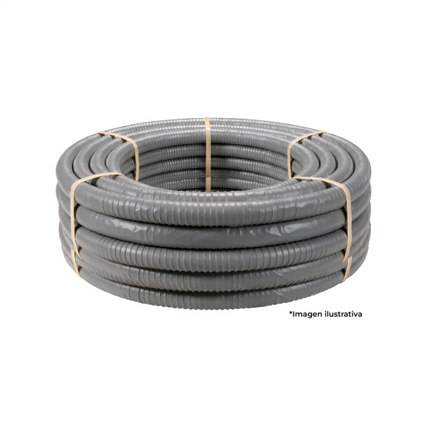 Con-X Tubo Flexible Liquidtight Tipo SLFS 1 1/2 pulg Acero Galvanizado PVC UV Paquete 30 m 200-TFL112x30