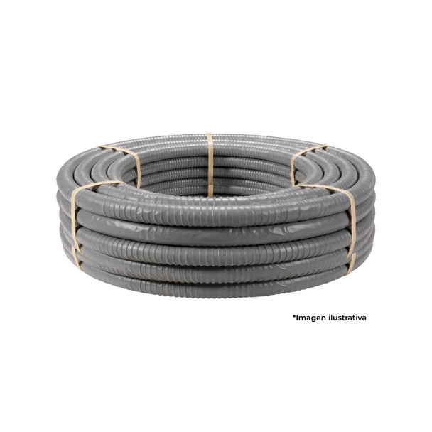 Con-X Tubo Flexible Liquidtight Tipo SLFS 1 1/4 pulg Acero Galvanizado PVC UV Paquete 30 m 200-TFL114x30