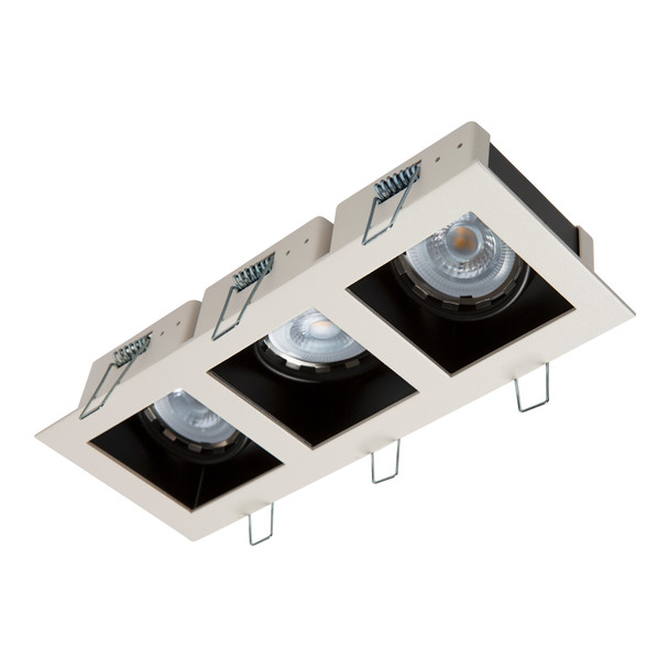 Illux Lámpara Cuadro De Empotrar En Techo Blanco Negro 3X50 W Max 127 V TH-4232