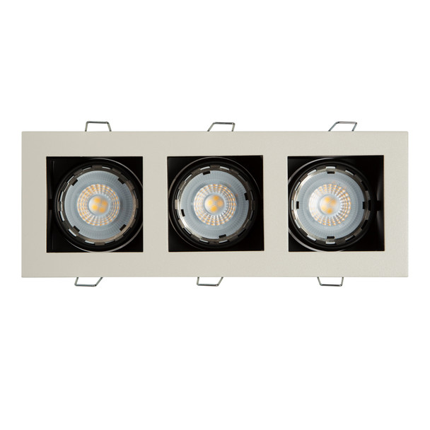 Illux Lámpara Cuadro De Empotrar En Techo Blanco Negro 3X50 W Max 127 V TH-4232