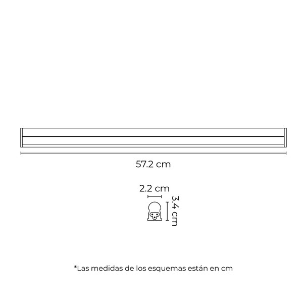 Illux Lámpara Led Slim Line De Sobreponer En Techo 9 W 100-277 V Con Sensor De Movimiento On/Off TL-1507.SENS