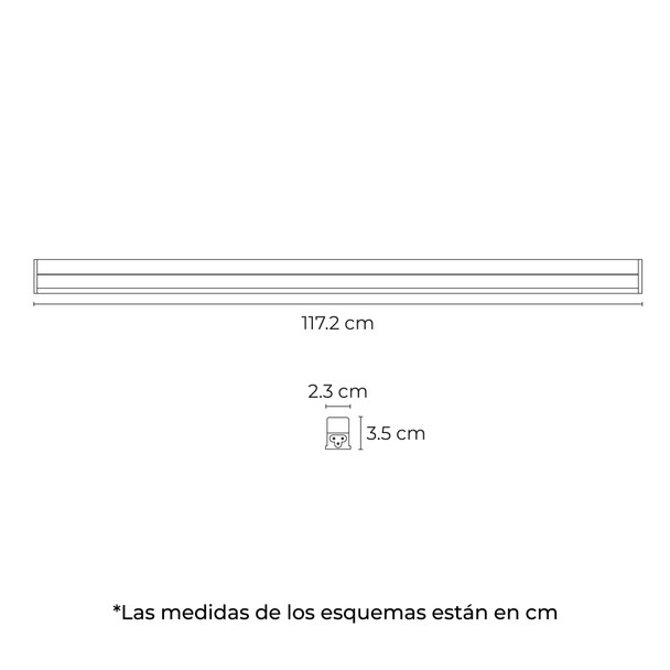 Illux Lámpara Led Slim Line De Sobreponer En Techo 18 W 100-277 V Con Sensor De Movimiento On/Off TL-1513.SENS