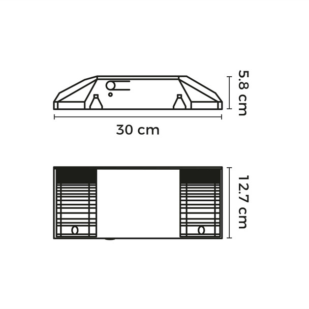 Illux Lámpara Led De Emergencia De Sobreponer En Muro 2X1.2 W 120 V / 277 V ML-1601