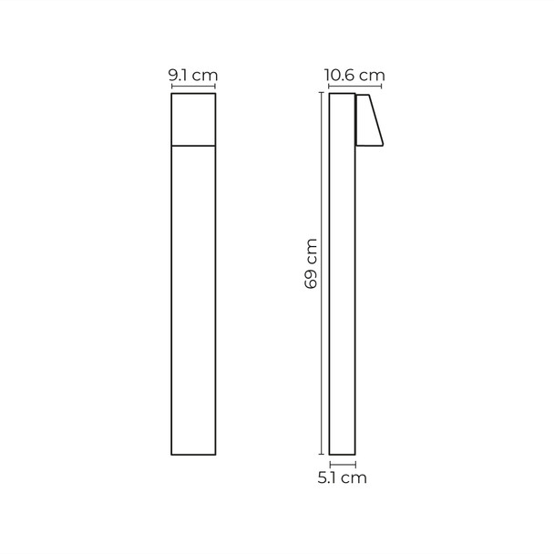 Illux Lámpara Led Sendera De Sobreponer En Piso 3.3 W 100-240 V 3 000 K PL-4503