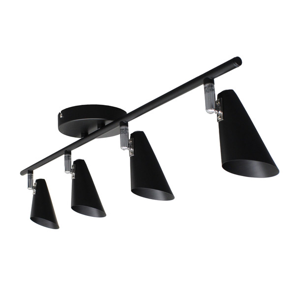 Dekor Lámpara de Techo Negro Mate 4X35 W Max 120 Volts, GU10 Atenuables TR-2408