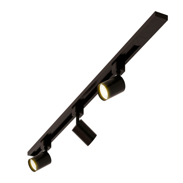 Illux Kit De Riel De 1 Metro De Sobreponer En Techo Con 3 Lámparas LED Kanon Small Atenuables 18 W 120 V~ TL-5150.RKT1