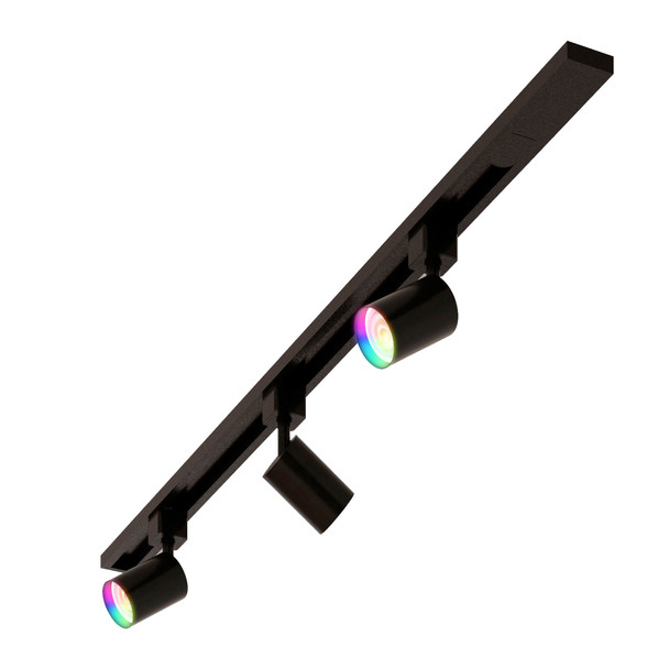 Illux Kit De Riel De 1 Metro De Sobreponer En Techo Con 3 Lámparas LED Kanon Small Atenuables 18 W 120 V~ TL-5150.RKT1