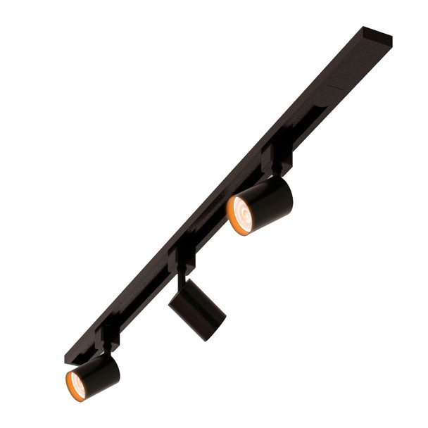 Illux Kit De Riel De 1 Metro De Sobreponer En Techo Con 3 Lámparas LED Kanon Small Atenuables 18 W 120 V~ TL-5150.RKT1