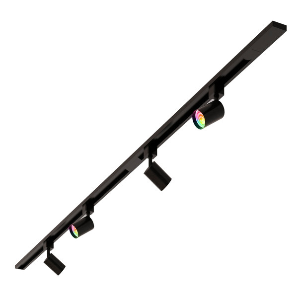 Illux Kit De 2 Rieles De 1 Metro De Sobreponer En Techo Con 4 Lámparas Led Kanon Small 24 W 120 V TL-5150.RKT2