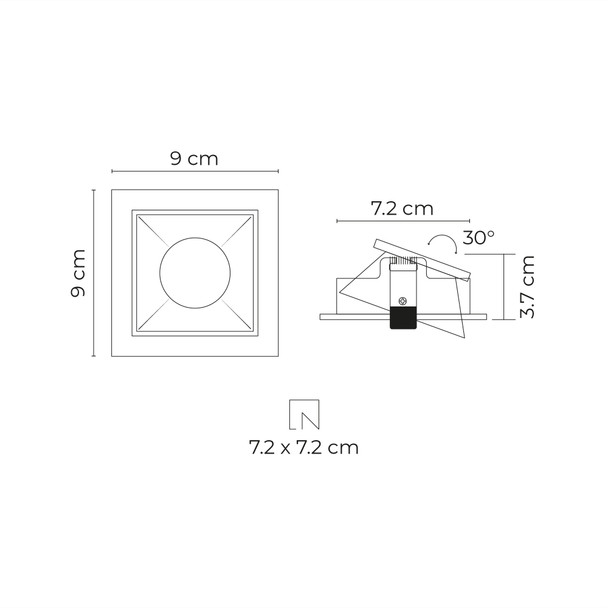 Illux Lámpara Olhos De Empotrar En Techo 9 W Max. 127 V TL-2921