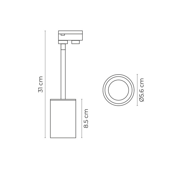 Illux Lámpara Kino Para Riel En Techo 50 W Max 120 V TL-5155.R