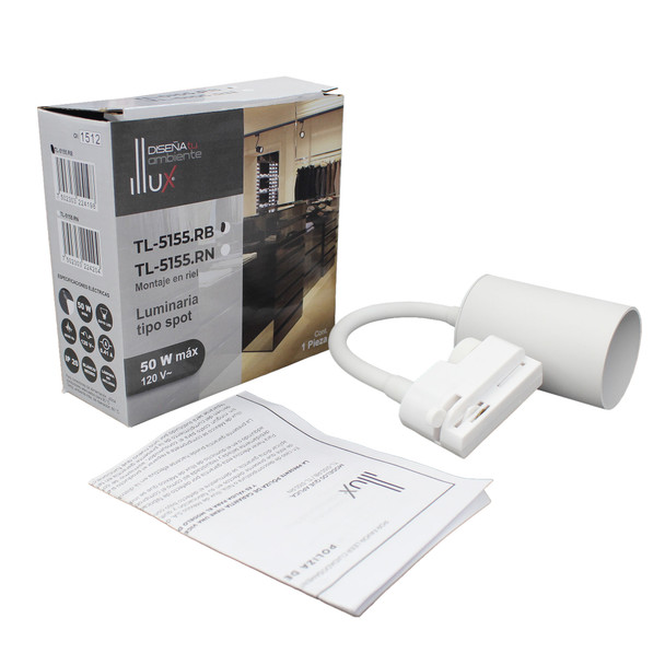 Illux Lámpara Kino Para Riel En Techo 50 W Max 120 V TL-5155.R