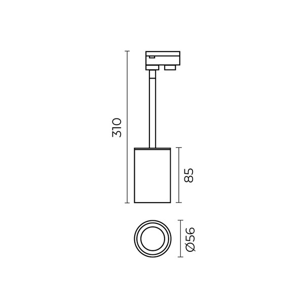 Lámpara Para Riel En Techo 50 W Max 120 V~ Illux TL-5155