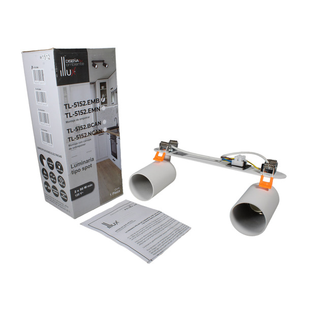Illux Lámpara Soona E De Empotrar En Techo 2X50 W Max 120 V TL-5152.EM