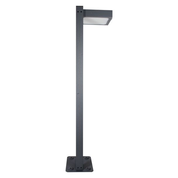 Illux Lámpara LED Bolardo Solar Con Sensor De Movimiento De Sobreponer En Piso 7 W 5.5 V- Panel Solar 2 700 K PS-1807