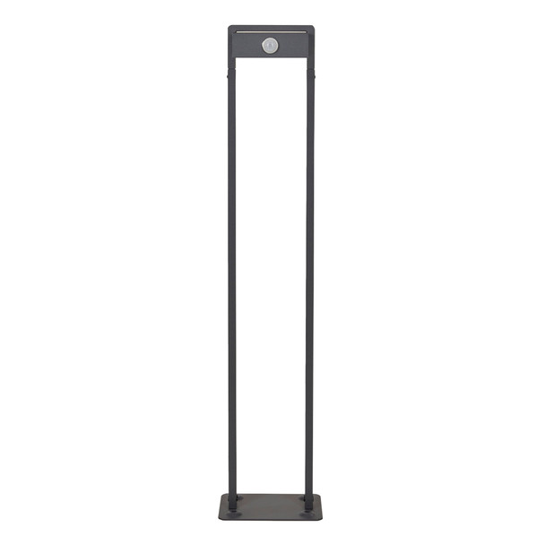 Illux Lámpara LED Bolardo Solar Con Sensor De Movimiento De Sobreponer En Piso 7 W 5.5 V- Panel Solar 2 700 K PS-1807